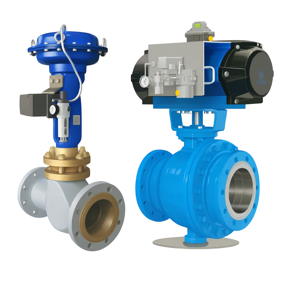 Industrial control valves supplied by an instrumentation supplier Saudi Arabia for automation and process control systems.