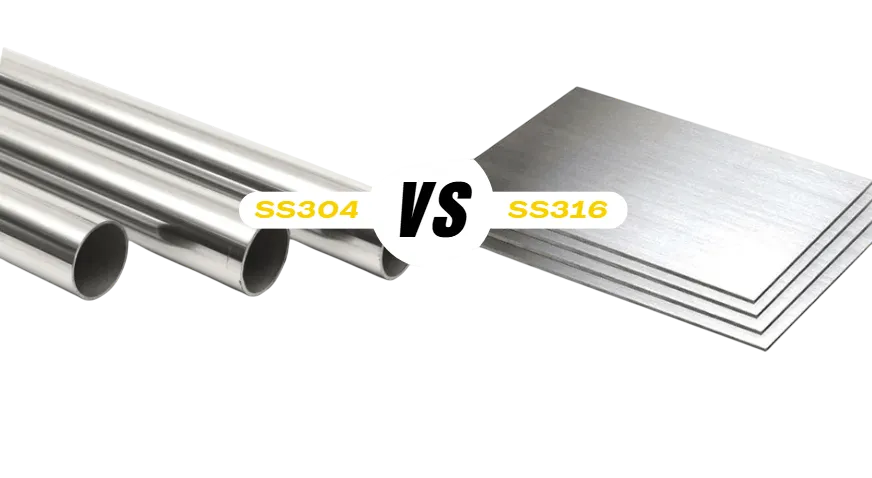 SS304 vs SS316 stainless steel comparison used by an SS Tube Fitting Supplier in Saudi Arabia.