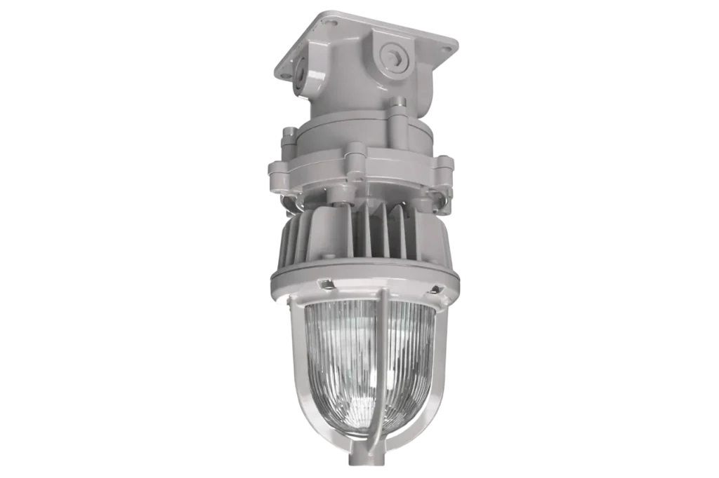 Explosion proof industrial light supplied by Oz-Gedney supplier Saudi Arabia for oil and gas and hazardous industrial environments.