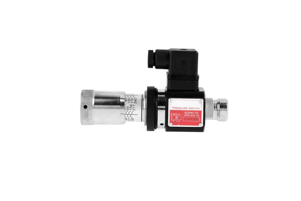 Industrial pressure switch used in hydraulic and fluid power systems.