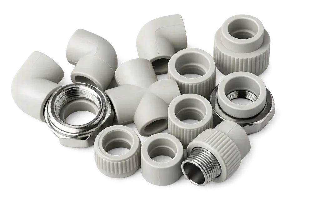 2 inch PVC pipe fittings in Saudi Arabia including elbows, couplings and threaded connectors for plumbing and industrial piping systems.