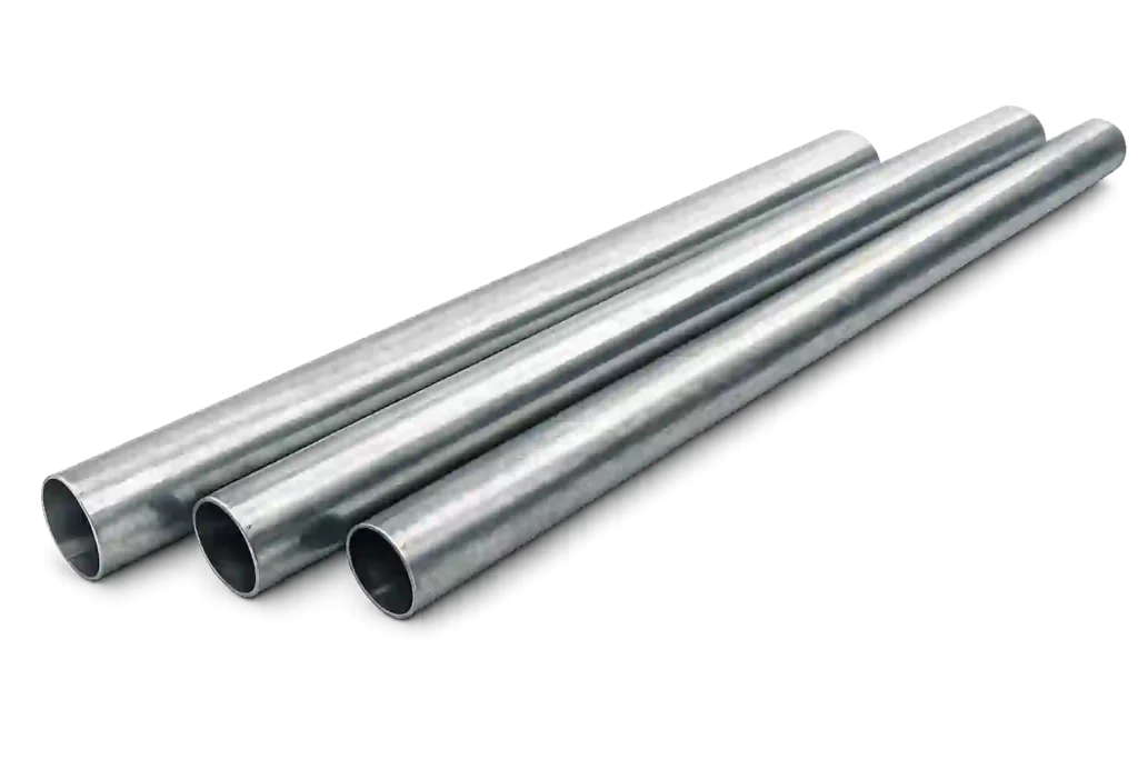 High quality conduit EMT pipes made of galvanized steel for electrical wiring systems in Saudi Arabia.