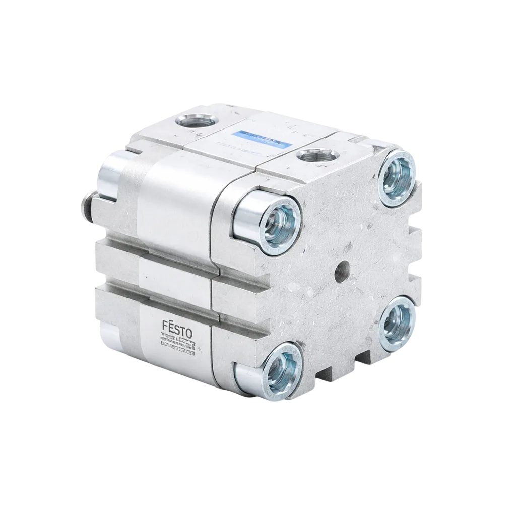 Festo compact pneumatic cylinder supplied by Festo suppliers in Saudi Arabia for industrial automation systems.