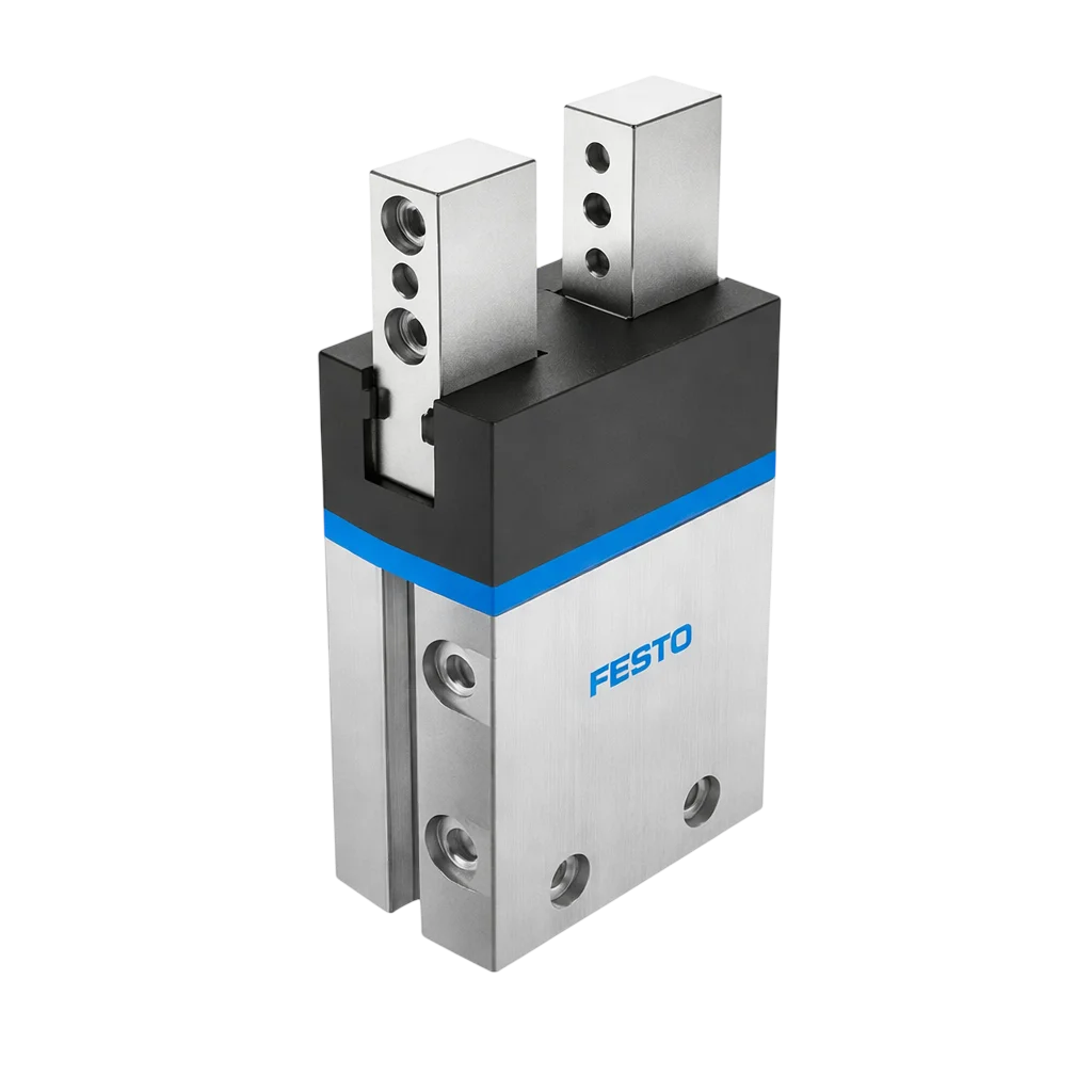 Festo pneumatic gripper used by Festo suppliers in Saudi Arabia for industrial automation applications.