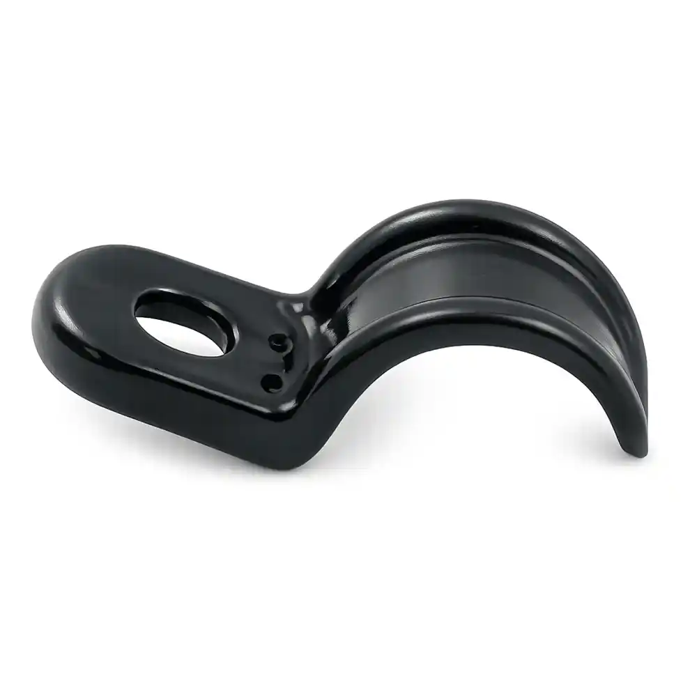 Metal conduit support clamp for pipe mounting.