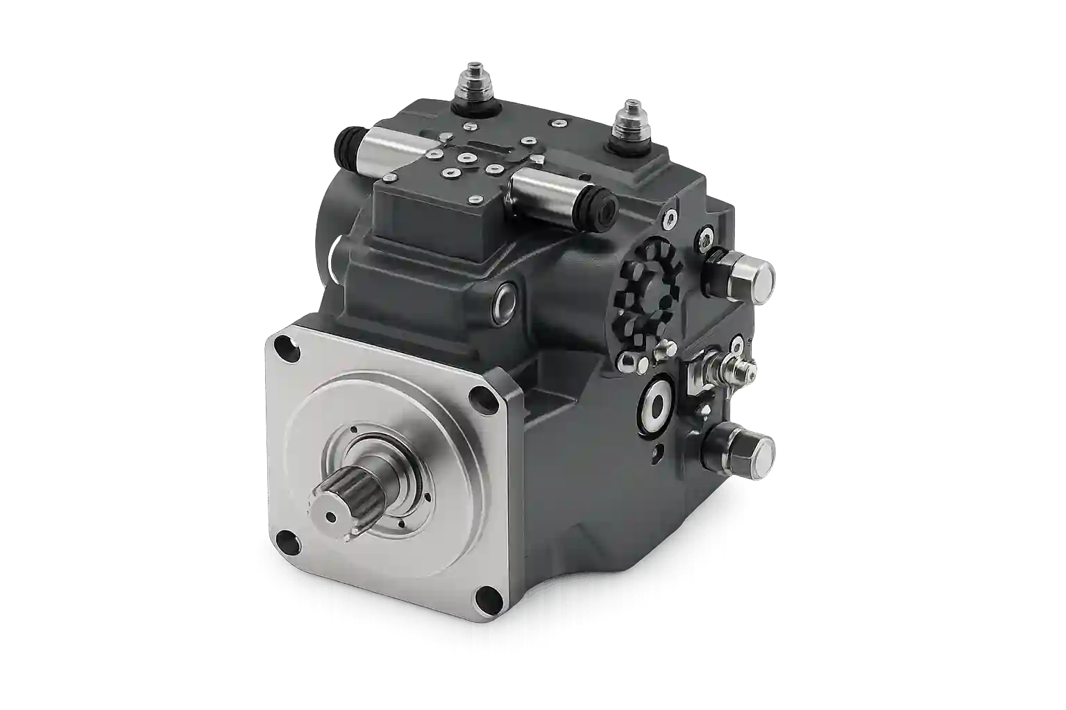 Heavy-duty Danfoss piston hydraulic motor for industrial applications.