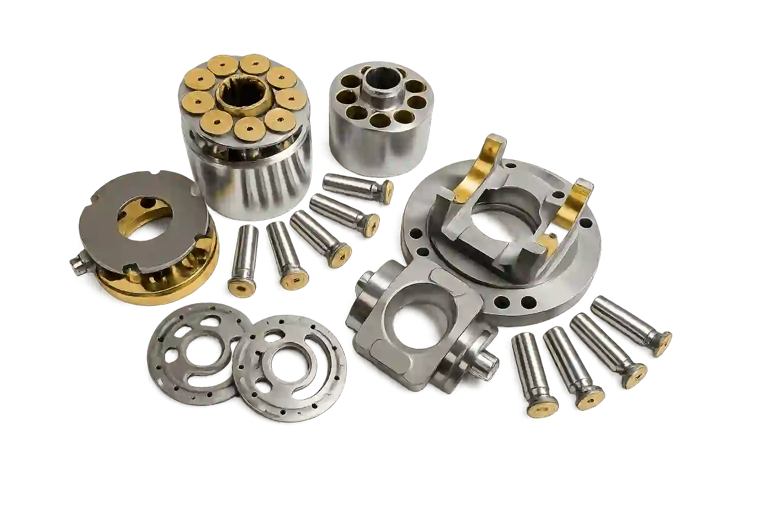 Hydraulic motor spare parts for industrial maintenance and repair.