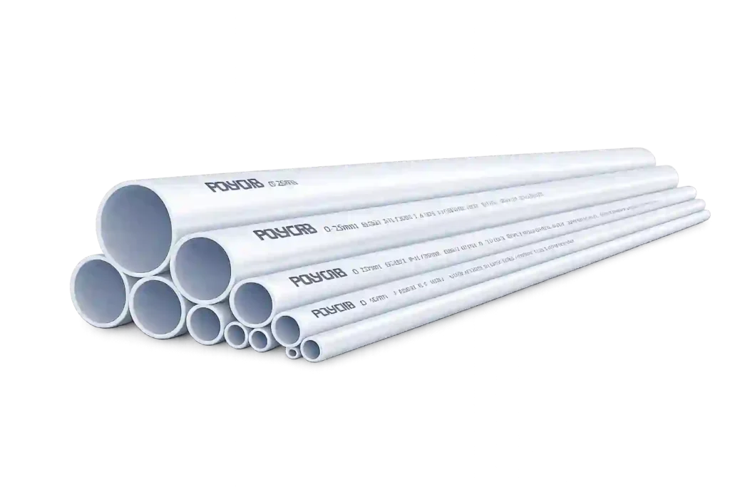 Different sizes of PVC coated RGS conduit in Saudi Arabia for industrial electrical systems.