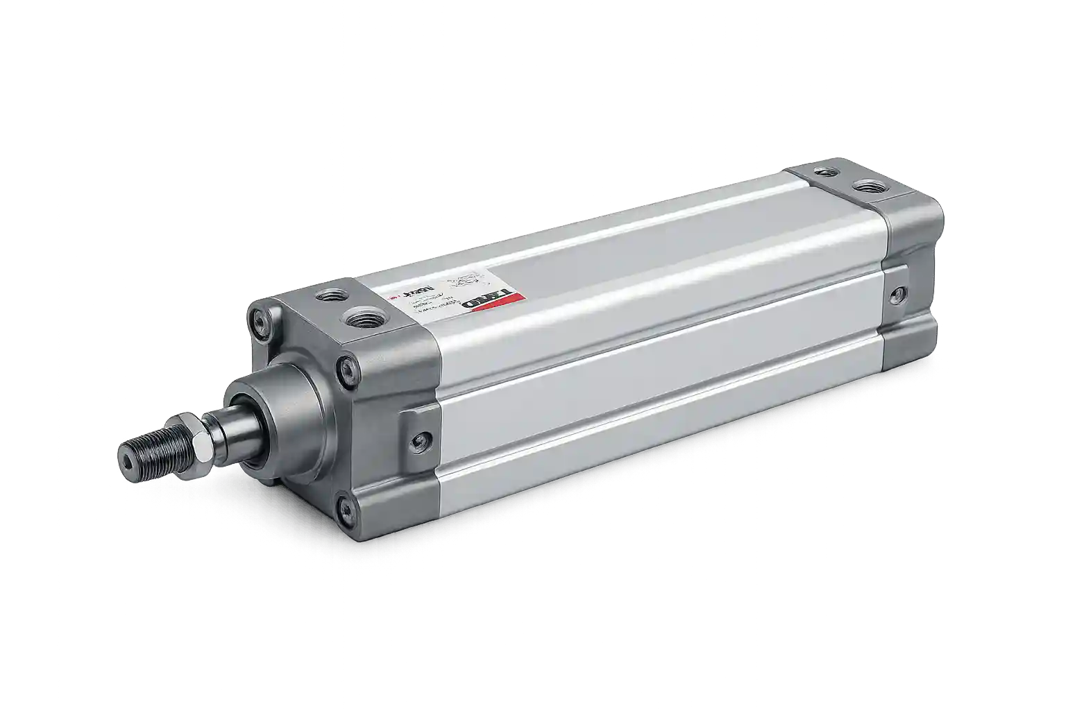Camozzi pneumatic actuator for automated industrial motion control.